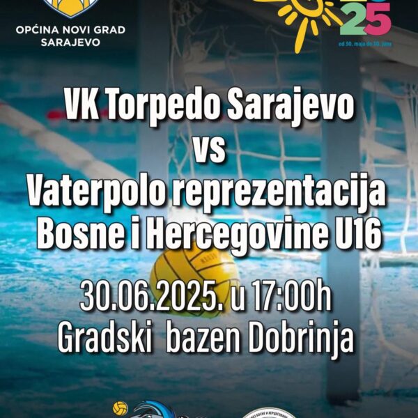 Prijateljska vaterpolo utakmica: Torpedo vs Reprezentacija BiH U16