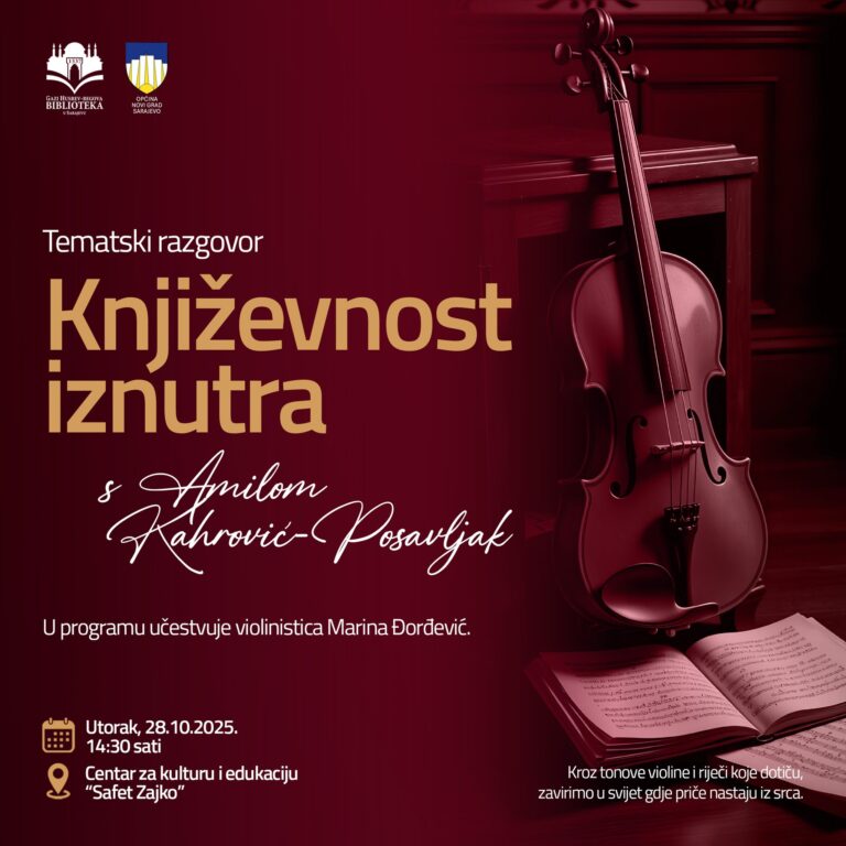 Read more about the article Tematski razgovor “Književnost iznutra” sa Amilom Kahrović – Posavljak