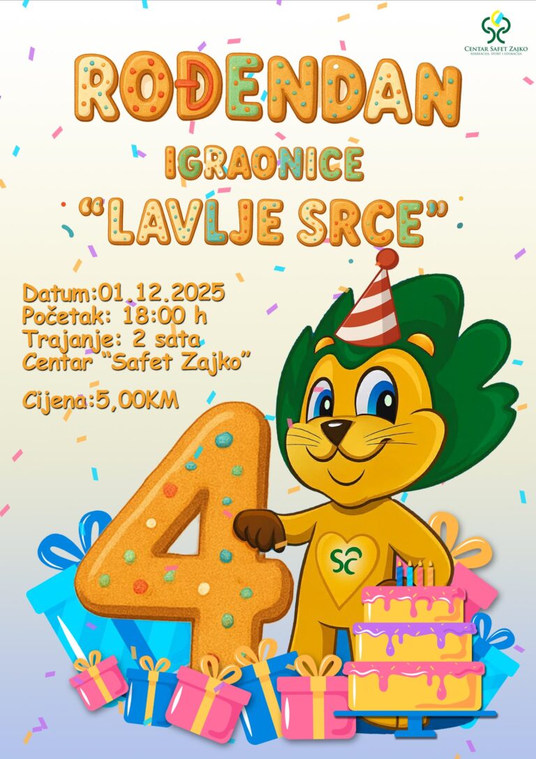 Read more about the article Igraonica „Lavlje srce“ slavi 4. rođendan!