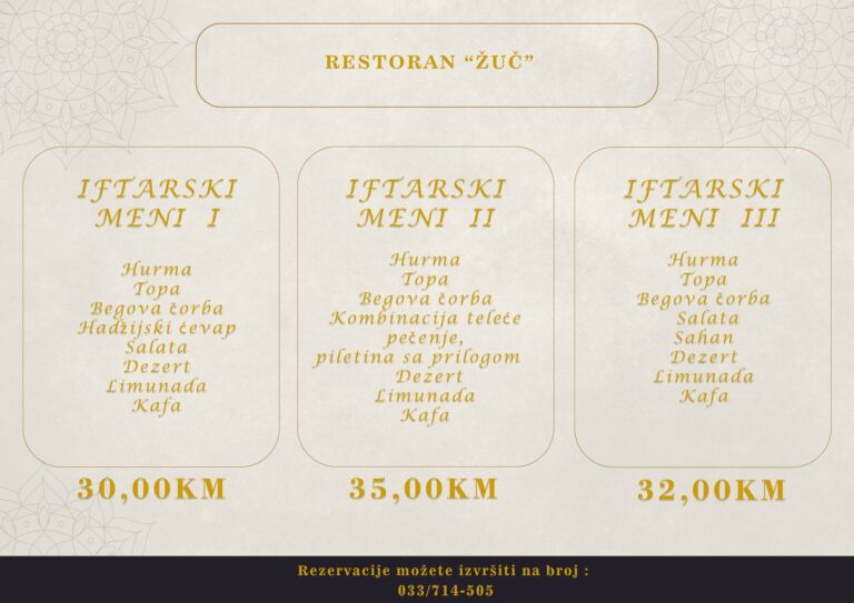 Read more about the article IFTAR NA DVIJE LOKACIJE – IZABERI SVOJ AMBIJENT