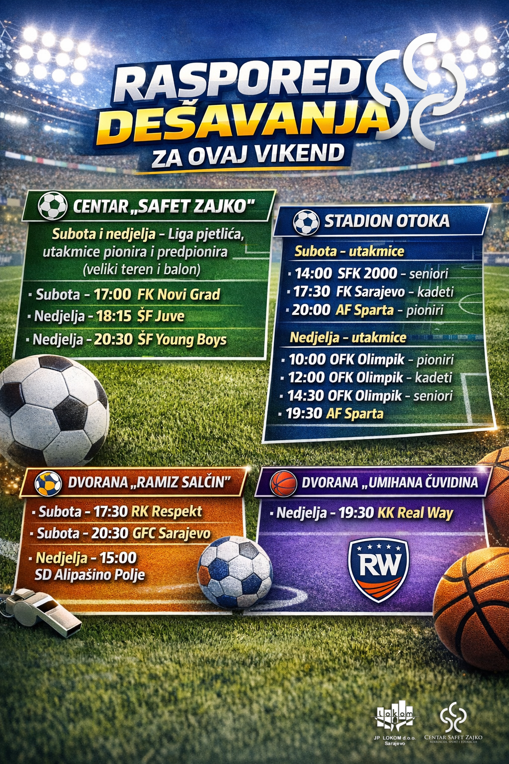 You are currently viewing RASPORED SPORTSKIH DEŠAVANJA ZA OVAJ VIKEND