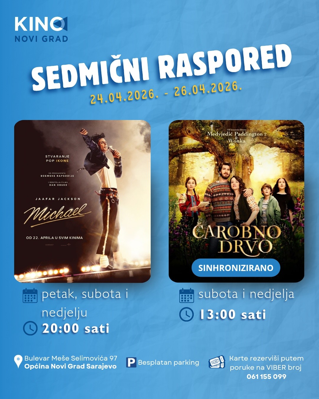 You are currently viewing Od 24. do 26. aprila u Kinu Novi Grad vas očekuje zanimljiv filmski vikend!