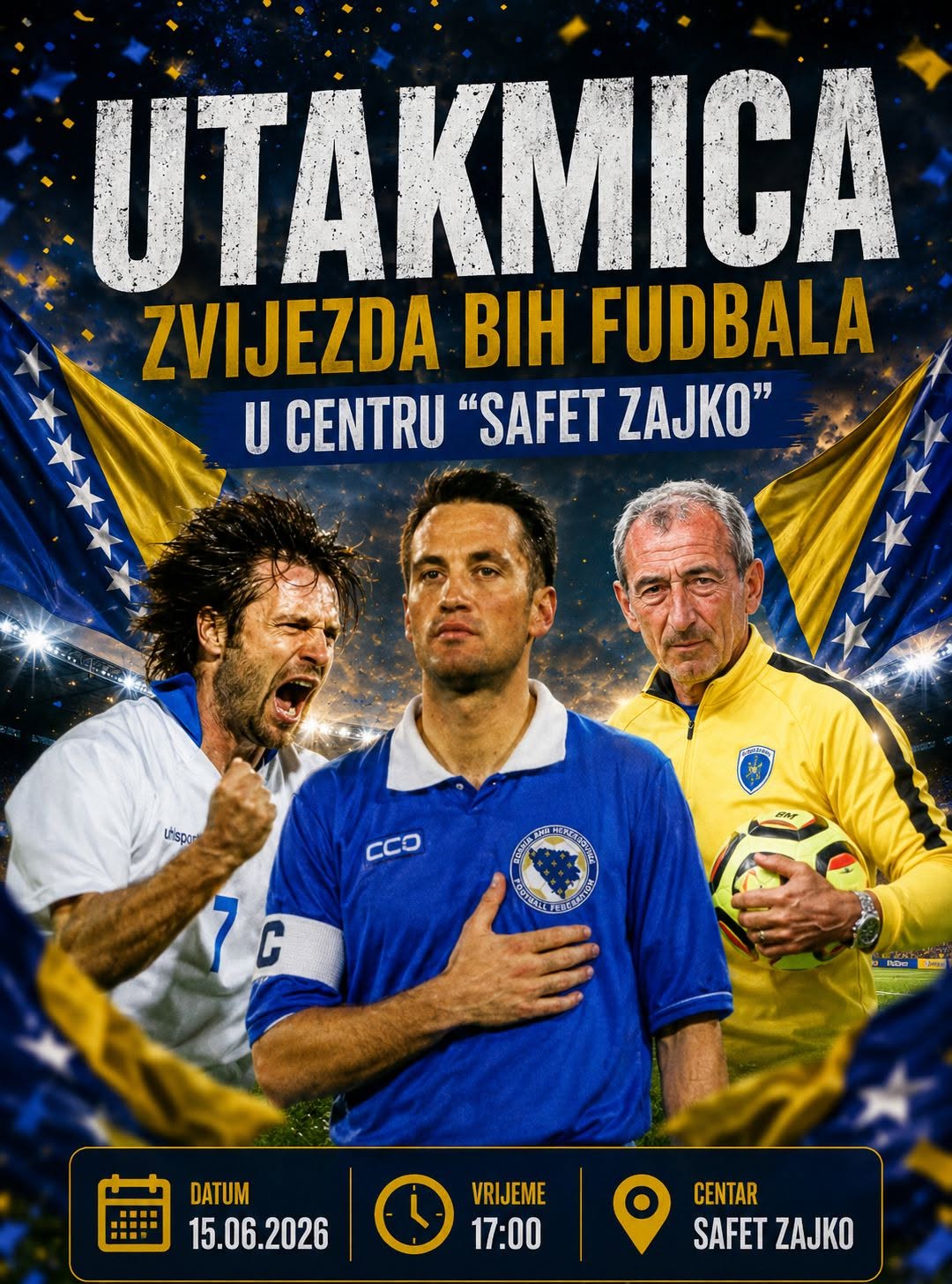 You are currently viewing UTAKMICA ZVIJEZDA BH. FUDBALA U Centar za edukaciju, sport i rekreaciju “Safet Zajko”