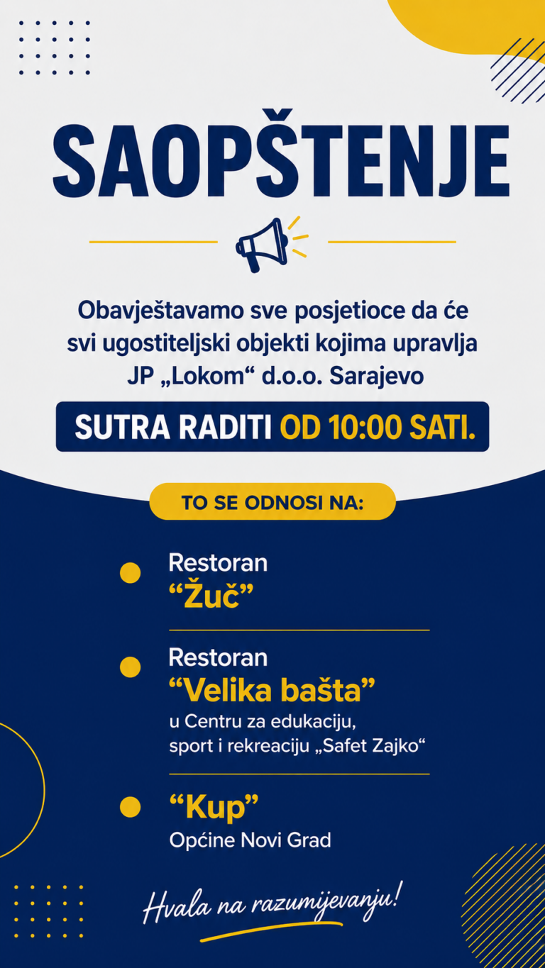 Read more about the article SAOPŠTENJE