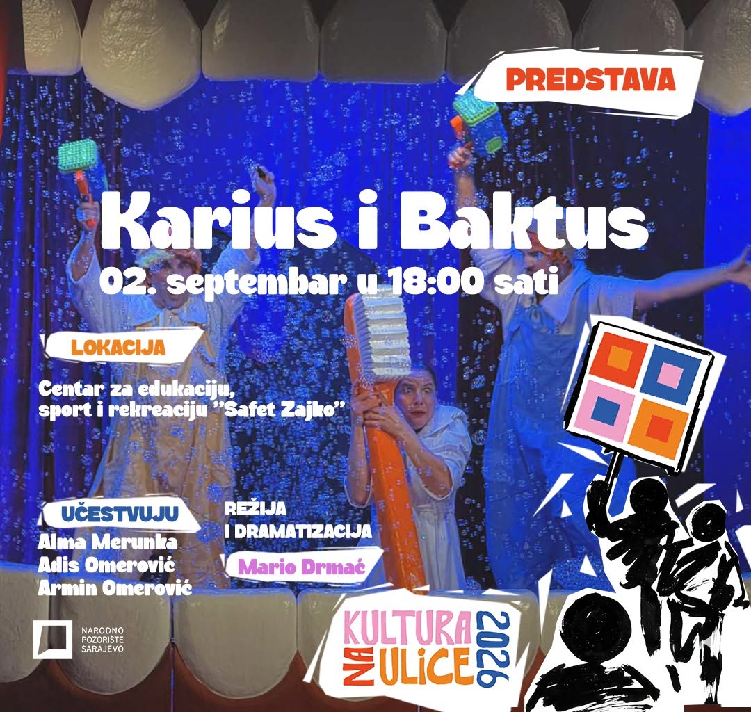 Read more about the article Dječija predstava „Karius i Baktus“ stiže u Centar za edukaciju, sport i rekreaciju “Safet Zajko”!